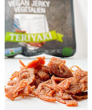 Noble Jerky Vegan Teriyaki Jerky - 2.47 oz (70 g) | Delicious Plant-Based Snack - Buy Online on GoSupps.com