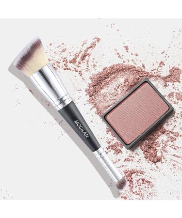 MOGILAN Double Sided Makeup Brush Angled Founation Brush Concealer Brush for Liquid Cream Powder Makeup Blending Contouring Premium Vegan Fibers Face Brush - Buy Online on GoSupps.com