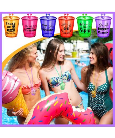 Hicarer 12 Pcs Shot Glass Beaded Necklace Pack - Naughty Bachelorette Party Favors for Adults and Teens - 6 Styles - Buy Online on GoSupps.com
