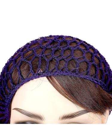 3-Pack Women Mesh Crochet Hair Net Cap Short Snoods (Pink/Black/Purple) - Buy Online on GoSupps.com