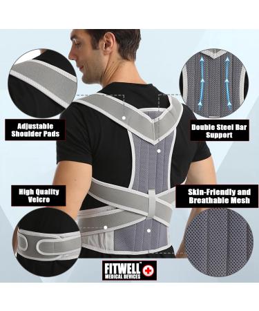 Posture Corrector for Men & Women | Adjustable Medical-Grade Back Brace for Pain Relief & Scoliosis Correction (Small - Buy Online on GoSupps.com