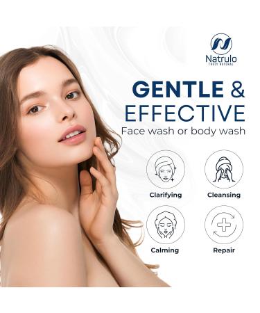 Natrulo Zinc Soap with Zinc Pyrithione | Gentle All-Natural Face & Body Wash | Daily Cleansing Formula for Oily Sensitive & Blemish-Prone Skin | Exfoliating Wash with Aloe & Citrus | Made in USA - Buy Online on GoSupps.com