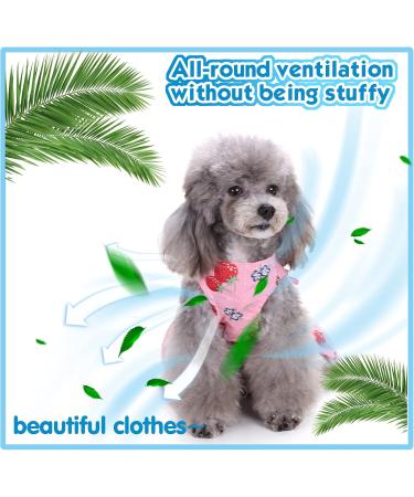 Petcute Elegant Dog Dress - Summer Flower Skirt & Bowknot Tutu for Little Dogs | Cute Pet Clothing for Weddings & Special Occasions - Buy Online on GoSupps.com