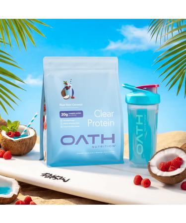 Oath Nutrition Clear Whey Isolate Protein Powder Blue Razz Coconut 20g Complete Protein per Serving No Added Sugar Grass-Fed 18 Servings - Buy Online on GoSupps.com