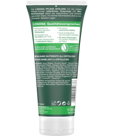 Logona NATURKOSMETICS CARE RIND BIO FORNESSE Conditioner - Vegan Silicone-Free Intensive Care for All Hair Types 200ml - Buy Online on GoSupps.com