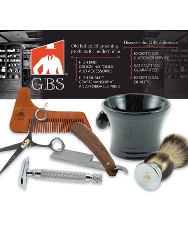 G.B.S Mens All-Natural Shaving Soap Set - Sandalwood & Bay Rum, Stainless Steel Bowl, 3 oz each - Create the Perfect Wet Shaving Routine - Buy Online on GoSupps.com