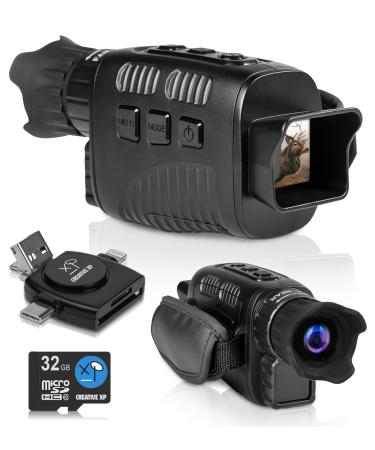 CREATIVE XP 2021 Digital Night Vision Monocular for 100% Darkness - Travel Infrared Monoculars Save Photos & Videos - IR High-Tech Spy Gear for Hunting & Surveillance - Card Reader Included Black - Buy Online on GoSupps.com