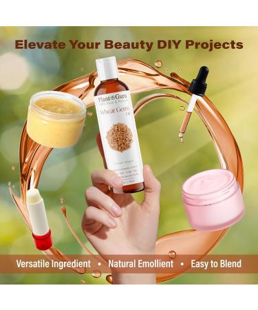 Plant Guru Wheat Germ Oil 16 fl. oz. Cold Pressed Unrefined 100% Pure & Natural Carrier Oil for Skin Face Body & Hair Moisturizing. Perfect for DIY Creams Lotions & Lip Balm. - Buy Online on GoSupps.com