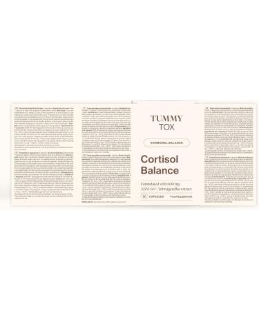 Cortisol Balance - 600 mg Ashwagandha KSM 66 Rhodiola Rosea avec Magn sium Vitamine B6 et Vitamine B5-120 g lules par Tummy Tox - Buy Online on GoSupps.com