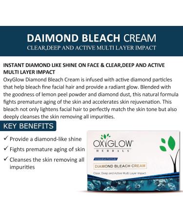 OxyGlow Nature's Care Diamond Bleach Cream For Smooth & Glowing Skin 240 gm - Buy Online on GoSupps.com