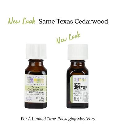 Aura Cacia Texas Cedarwood Essential Oil - 0.5 fl oz (15 ml) - Pure & Natural - Buy Online on GoSupps.com