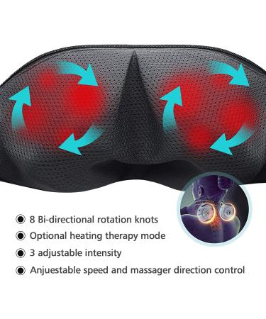 Nicwell Shiatsu Massager with Heat - Deep Kneading for Neck, Back, Shoulder, Foot, and Legs - Home, Car, Office - Relaxation and Pain Relief - Buy Online on GoSupps.com