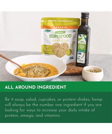 Organic Cold-Pressed Hemp Seed Oil 16.9oz - USDA Certified, Non-GMO, Vegan, Keto, Gluten-Free - Rich in Omega 3 & 6 Fatty Acids - 2 x 8.45oz Glass Bottles - Buy Online on GoSupps.com