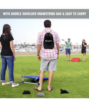 Cornhole Bags Set of 8 - All-Weather Resistant Premium Bean Bags for Tossing Game - Includes Tote Bag - Regulation Size Professional Corn Hole Bags in Black/Grey - Buy Online on GoSupps.com