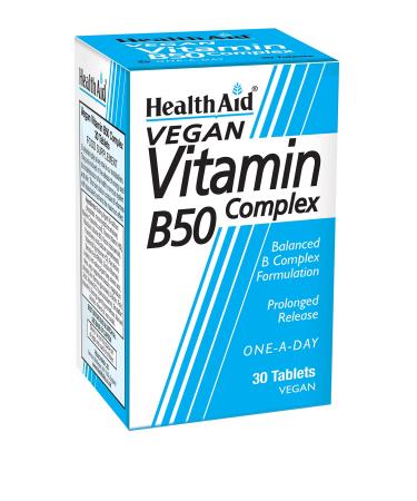 Health Aid Vit B50 Complex - Prolonged Release 30 Tablets