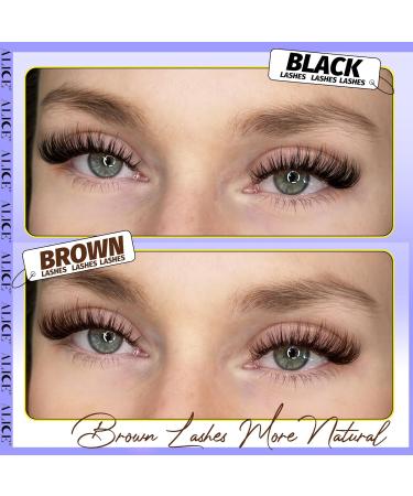 ALICE Brown Lash Clusters | Natural Wispy Dark Brown Eyelashes | 8-16mm C Curl Handmade Faux Mink 132 Pcs - Buy Online on GoSupps.com
