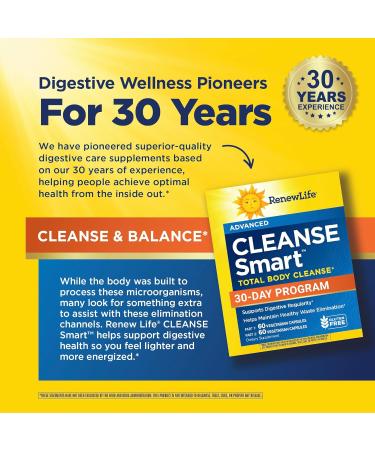 Renew Life CleanseSMART, Full Body Cleanse, 30 Day Program, 1 Kit - Buy Online on GoSupps.com