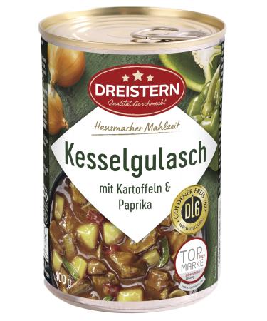 Three star kettle goulash with potatoes and paprika 400 g |Delicious finished dish in the practical recyclable cannedHomemaker meal with lots of meat and vegetables