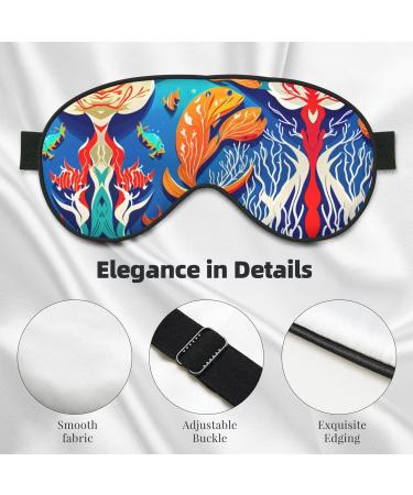Colorful Tropical Sea Fish Soft Sleep Eye Mask | Breathable Eye Patch for Women | Perfect for Travel & Relaxation - Buy Online on GoSupps.com