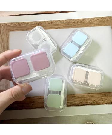 Colorful Portable Contact Lens Container Set | Mini Hinged Lid Cases for Travel | Clear Storage in Red Pink Green Blue - Buy Online on GoSupps.com