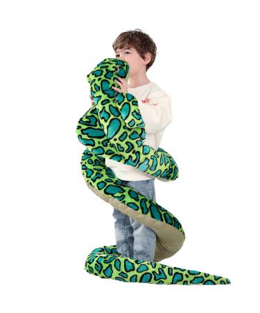 IKASA Giant Snake Stuffed Animal Plush Toy 270cm Large Cobra Cute Jumbo Soft Toys Huge Big Size Fluffy Plushy Fat Oversized Plushie Gifts for Kids
