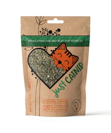 Just Catnip - Natural Catnip for Cats - 100% Natural - Sustainably Grown in South Africa - Ethically Made Cat Toy & Cat Treat - Maximum Potency Your Kitty Will Go Crazy for (1.05OZ/ 1 Cup)
