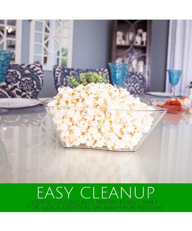 PLASTICPRO Disposable Wave Design Square Serving Bowls (4 Pack) - Heavy Duty Snack or Salad Bowls for Parties - Buy Online on GoSupps.com