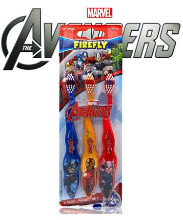 Firefly Marvel Avengers Superheroes Soft Bristle Toothbrush Set - 3 Count | Kids Friendly Design | Perfect Gifts for Boys & Girls | Style May Vary - Buy Online on GoSupps.com