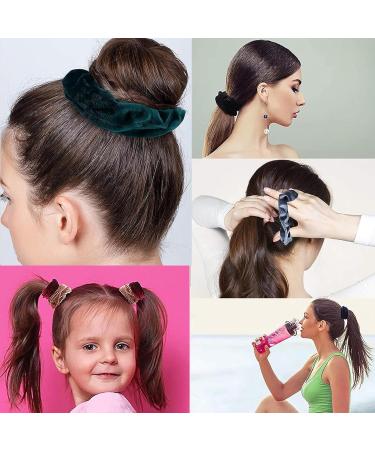 Buy Ilamourcar 6-Piece Velvet Scrunchies Set | Colorful Hair Ties & Rubber Bands for Girls & Women | International Shipping Available - Buy Online on GoSupps.com