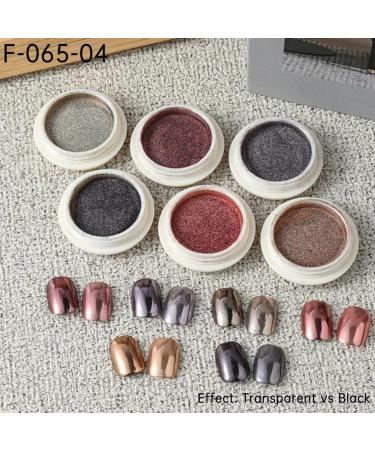 Kit de poudre ongles chrom poudre de ongles chrom e - 6 couleurs Miroir Effet Fingernail Chrome | Shimmer Nail fournit de la poudre pour le festival les rencontres le maquillage l'Halloween 04 D - Buy Online on GoSupps.com