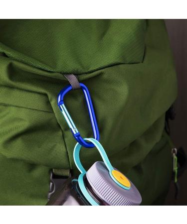 6 Pack Pink Aluminum Carabiner D Shape Keychain Clips - Spring Snap Hook Buckle - Buy Online on GoSupps.com