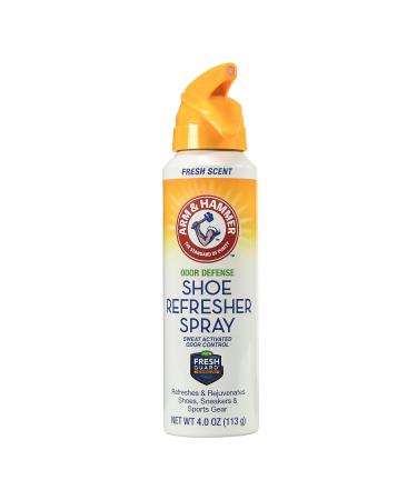 Arm & Hammer Odor Defense Shoe Refresher Spray, Fresh Scent, 4 oz