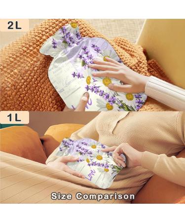 Buy Naanle Vintage Daisy Lavender Hot Water Bottle - 2L for Back Pain Relief & Heat Therapy | International Shipping Available - Buy Online on GoSupps.com