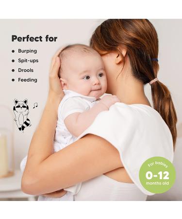 KeaBabies Organic Burp Cloths - Soft White 5 Pack | Baby Essential - Buy Online on GoSupps.com