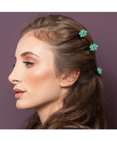 ADRIONE Mini Flower Hair Clips 100 Pack - Colorful Toddler & Baby Hair Accessories for Fine Hair - Strong Grip Small Flower Clips for Women & Girls - Buy Online on GoSupps.com