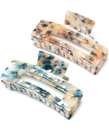 QinGoo Large Acrylic Hair Clip Beautiful Hair Clip Women's Hair Accessories Headdress Elegant Hair Accessory 10 cm 1 Piece (Magic Colour) - Buy Online on GoSupps.com