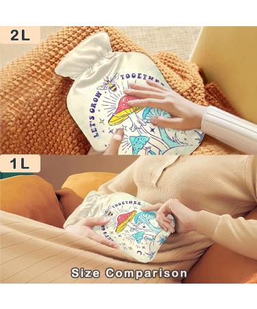 Naanle Bees Mushrooms Heat Bottle | 2L Transparent Hot Water Bottle for Pain Relief & Cold Therapy | Hand & Foot Heating Bag - Buy Online on GoSupps.com