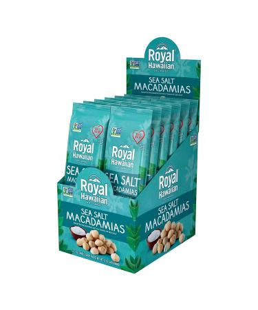 Royal Hawaiian Sea Salt Macadamia Nuts 1 Oz Snack Pouch (12 Pack) | Dry Roasted | Premium Quality | Healthy Snacking Option - Buy Online on GoSupps.com