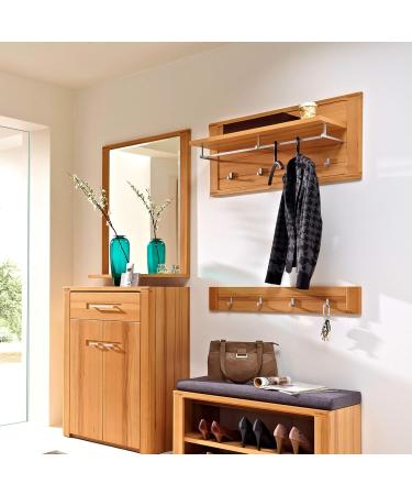 Stella Trading Nature Plus Cloakroom Pane - Small Beech Wood Wall Hook for Jackets & Bags | 90x45x32 cm | Durable and Stylish Storage Solution - Buy Online on GoSupps.com