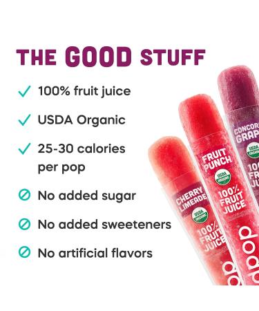 GoodPop Organic Freezer Pops | 100% Juice | No Added Sugar - 20ct - Buy Online on GoSupps.com