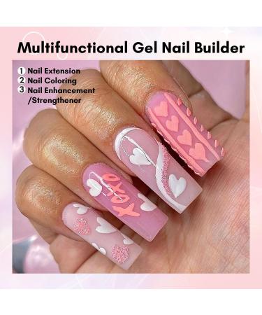 Makartt 50ML Poly Nail Gel Builder Gel Set - White Pink Nude Clear Rosy Gel for Salon Design - Technician Starter Kit - Buy Online on GoSupps.com