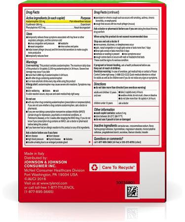 Tylenol Sinus Severe Daytime Caplets - 50 Travel Packs, 100 ct - Pain & Congestion Relief - Buy Online on GoSupps.com