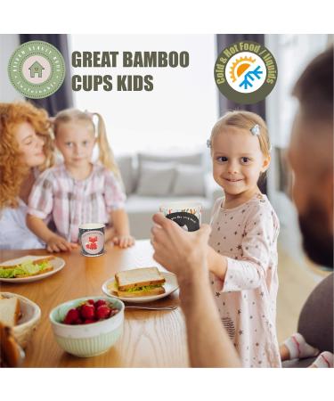 BeeBon Beauty Home Eco-Friendly Bamboo Kids Cups 8 Oz - Set of 4 - Buy Online on GoSupps.com
