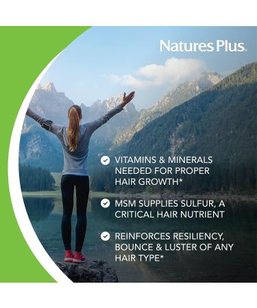 NaturesPlus Women's Ultra Hair Plus - 60 Tablets - All-Natural Hair Growth Supplement with Biotin - Buy Online on GoSupps.com
