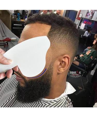 riskaLa Beard Shaper | Easy to Clean Lineup Tool Also as Blocking Card for Hair Building Fibers Product Hair Line Shaping Product Riskala White - Buy Online on GoSupps.com
