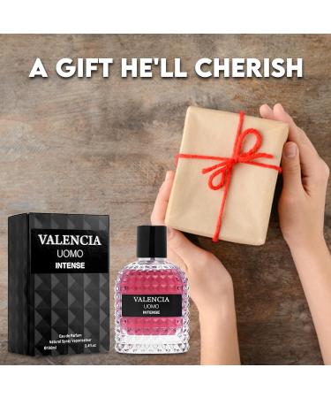 Valencia UOMO Intense Sensual Woody Fragrance for Men | Long Lasting Cologne Aromatic Scent Eau de Parfum Natural Spray - Great Holiday Gift 3.4 Fl Oz/100 Ml - Buy Online on GoSupps.com