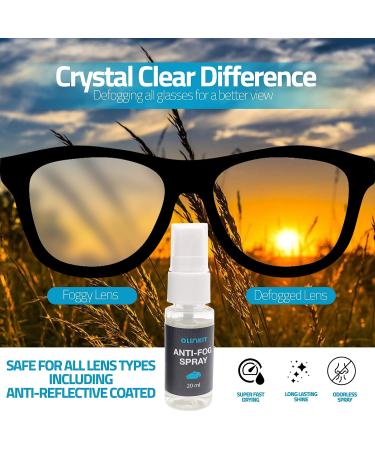 OLINKIT Anti Fog Spray - Premium Long-Lasting Solution for Glasses, Mirrors, Swim Goggles & Plastic Windows - Buy Online on GoSupps.com