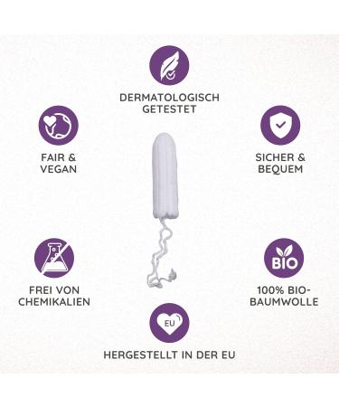 Mylily Bio Tampons - 100% Organic Cotton 0% Chemistry | Super X - Reliable Protection | Sizes | 2x16 Tampons - Eco-Friendly Feminine Care - Buy Online on GoSupps.com