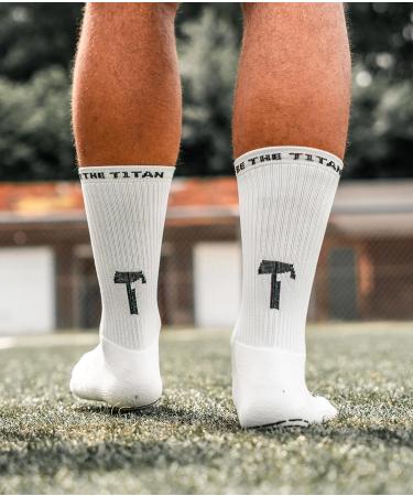 T1TAN Grip Socks - Ideal Non-Slip Socks for Men Women & Kids | Size 35-38 | White | Shop Vibrant Colors Now! - Buy Online on GoSupps.com