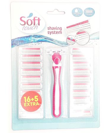 Soft Touch Ladies Razor with 21 Refill Packs - Ultimate Smooth Shaving Experience Worldwide Shipping - Buy Online on GoSupps.com